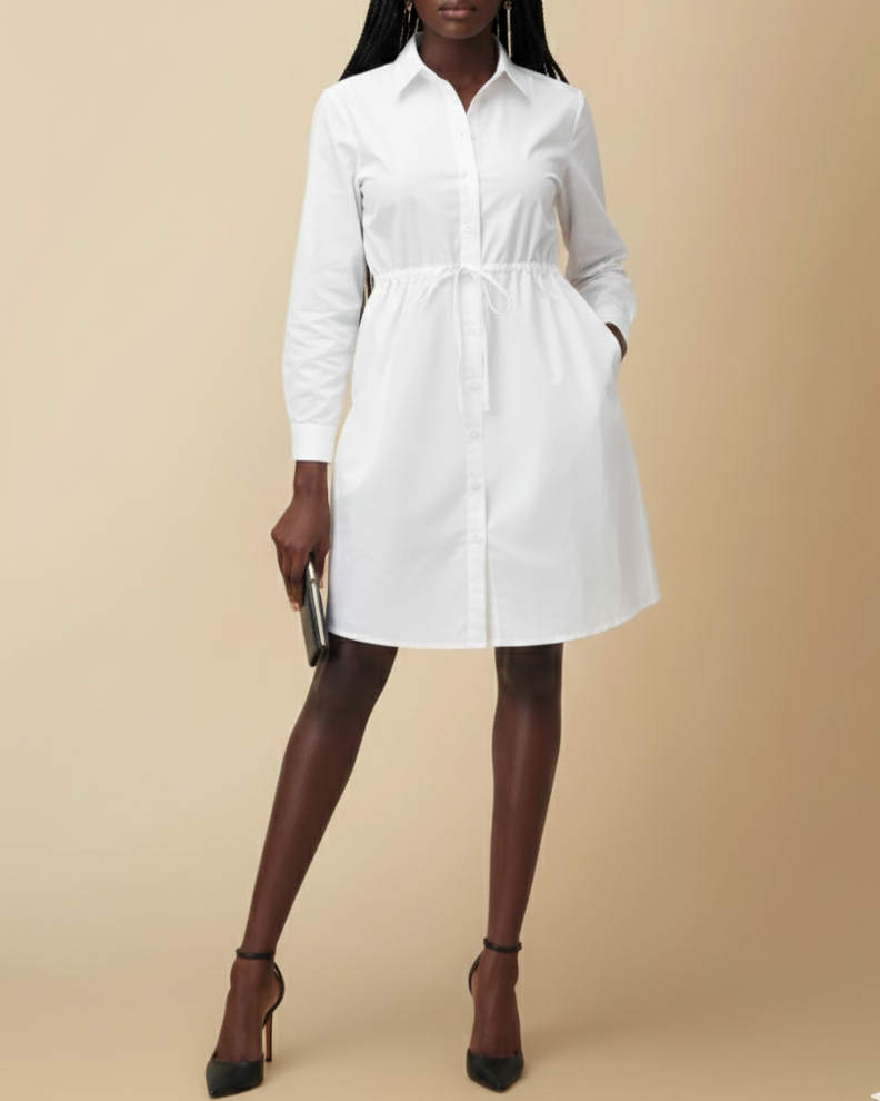 Lira Drawstring Knee Length Dress
