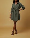 Lira Drawstring Knee Length Dress