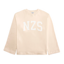Cotton Off-White Initialed No-Rib Sweatshirt
