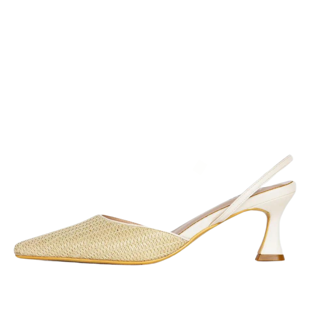Lynn Slingback Pumps Beige