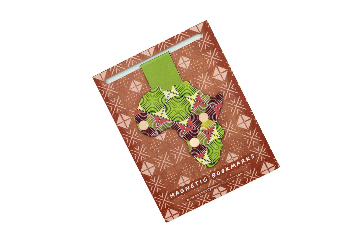 Magnetic Bookmark - African Print (Discs)