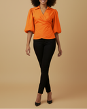 Mali 3/4 Bishop Sleeve Tie Top