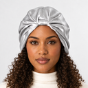 Organic Silk Hair Bonnet Silver