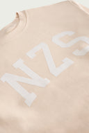 Cotton Off-White Initialed No-Rib Sweatshirt
