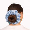 Organic Silk Oversized Scrunchie Powder Blue