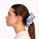Organic Silk Oversized Scrunchie Powder Blue