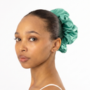 Organic Silk Oversized Scrunchie Jade Green