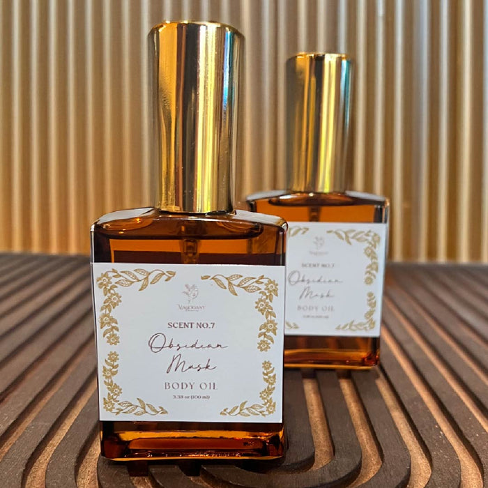 Obsidian Musk Body Oil – Bergamot, Cedarwood & Smoky Vetiver