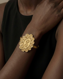 Oval Spiral Brass Bracelet