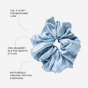 Organic Silk Oversized Scrunchie Powder Blue
