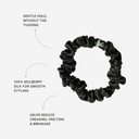 Organic Silk Small Scrunchie Onyx Black