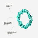 Organic Silk Small Scrunchie Jade Green