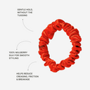 Organic Silk Small Scrunchie Tomato Red