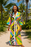ABEILLE CREATIONS- Queen Nefertiti - Long Kimono Robe