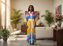 ABEILLE CREATIONS- Queen Ya- Long Kimono Robe