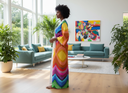 ABEILLE CREATIONS- Queen Yaz- Long Kimono Robe
