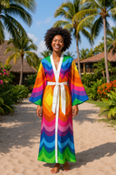 ABEILLE CREATIONS- Queen Yaz- Long Kimono Robe