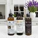 S-Secrets Hair Growth oil Bundle - Ultimate 3 x 4oz Bottles with Biotin, Ayurvedic Herbs, Essential Oils, Saw Palmetto & Scalp Stimulator Oil