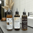 S-Secrets Hair Growth oil Bundle - Ultimate 3 x 4oz Bottles with Biotin, Ayurvedic Herbs, Essential Oils, Saw Palmetto & Scalp Stimulator Oil