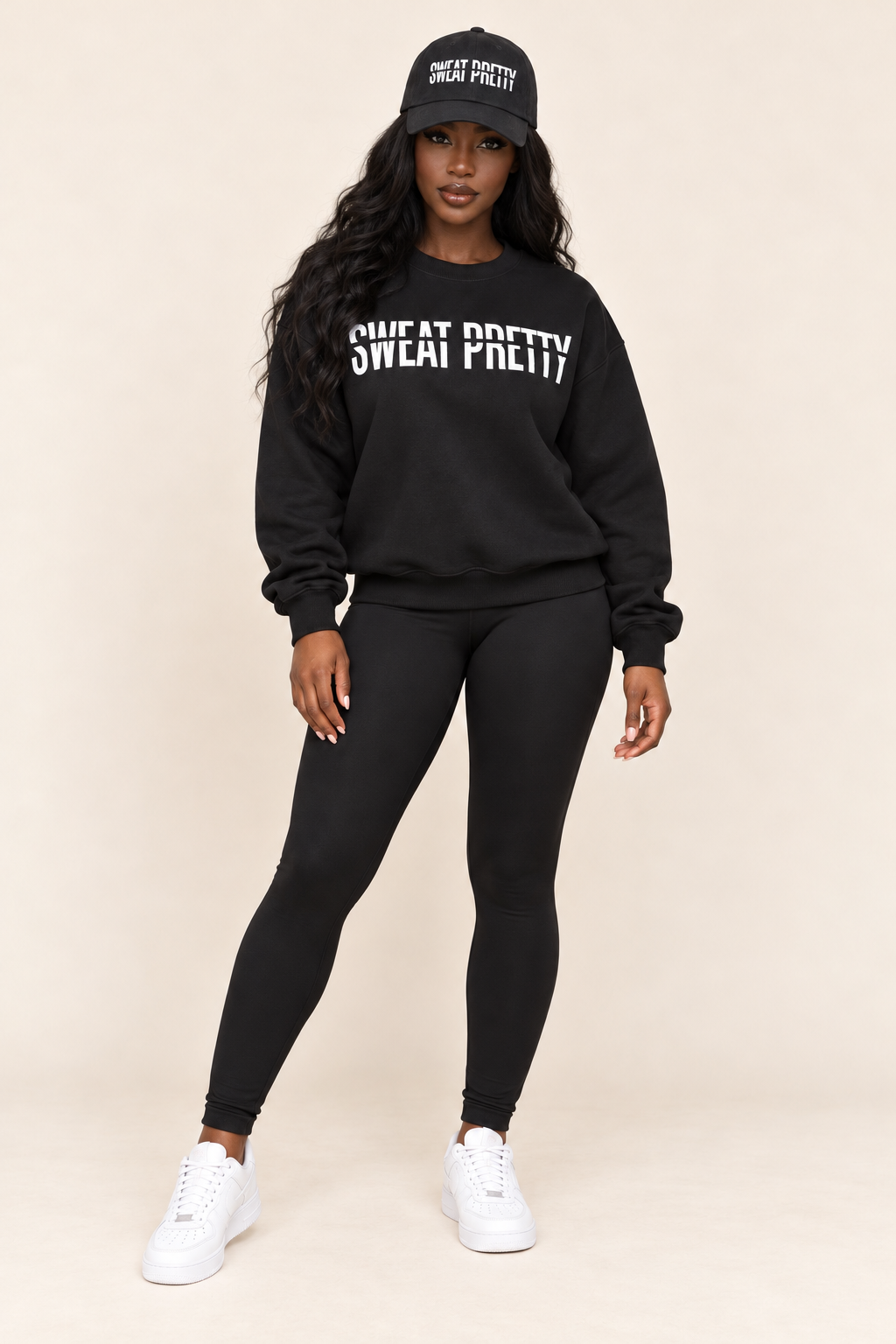 Sweat Pretty Sweatshirt - Black/ white