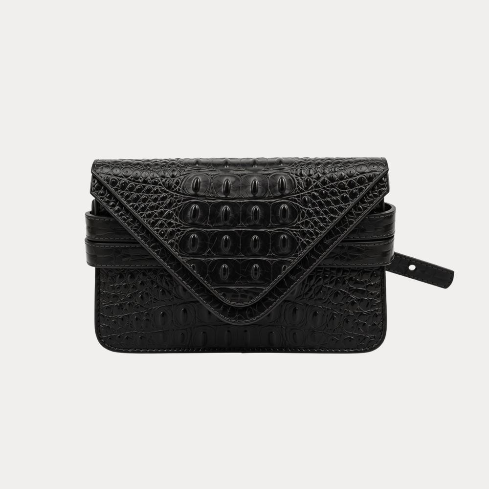 Sadie Belt Bag / Embossed - Black Croc