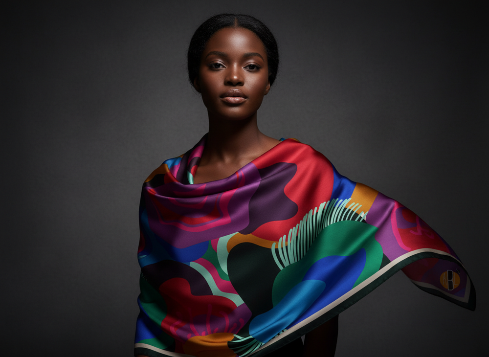 ABEILLE CREATIONS-Sadiya Design (Silky Scarf)