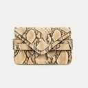 Sadie Belt Bag / Embossed - Cream Boa Snake Print