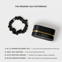 Organic Silk Small Scrunchie Onyx Black