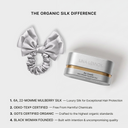 Organic Silk Silver Bow Scrunchie