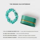 Organic Silk Small Scrunchie Jade Green
