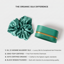 Organic Silk Oversized Scrunchie Jade Green