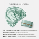 Organic Silk Hair Bonnet Mint Green