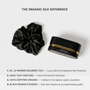 Oversized Organic Silk Scrunchie Onyx Black