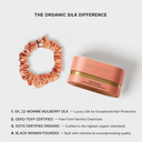 Organic Silk Small Scrunchie Peachy Coral