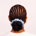 Organic Silk Small Scrunchie Powder Blue