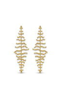 Twig Statement Earrings Gold