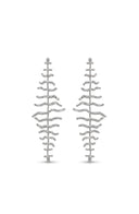 Twig Statement Earrings Silver