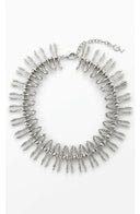 Twig Statement Necklace Silver
