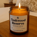 Teakwood Reserve - The Luxury Teakwood, Cedarwood & Lavender Scented Candle for Elegant Home Decor, Deep Relaxation | Cologne Butter