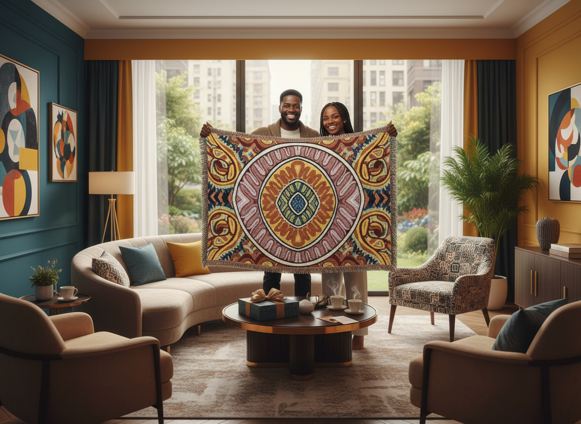Abeille Creations - Thabo Design Woven Blanket