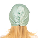 Organic Silk Hair Bonnet Mint Green