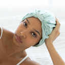 Organic Silk Hair Bonnet Mint Green