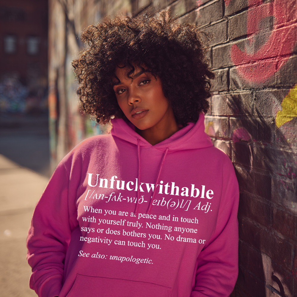 Unf*ckwithable Hoodie | Unbothered Energy - White