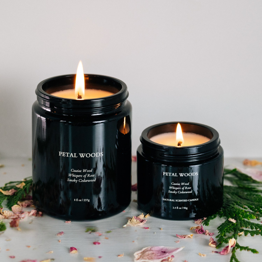 PETAL WOODS 100% Natural Scented Candle