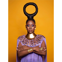 Queen Ankara Laced /Laticed Long Fringe Cape