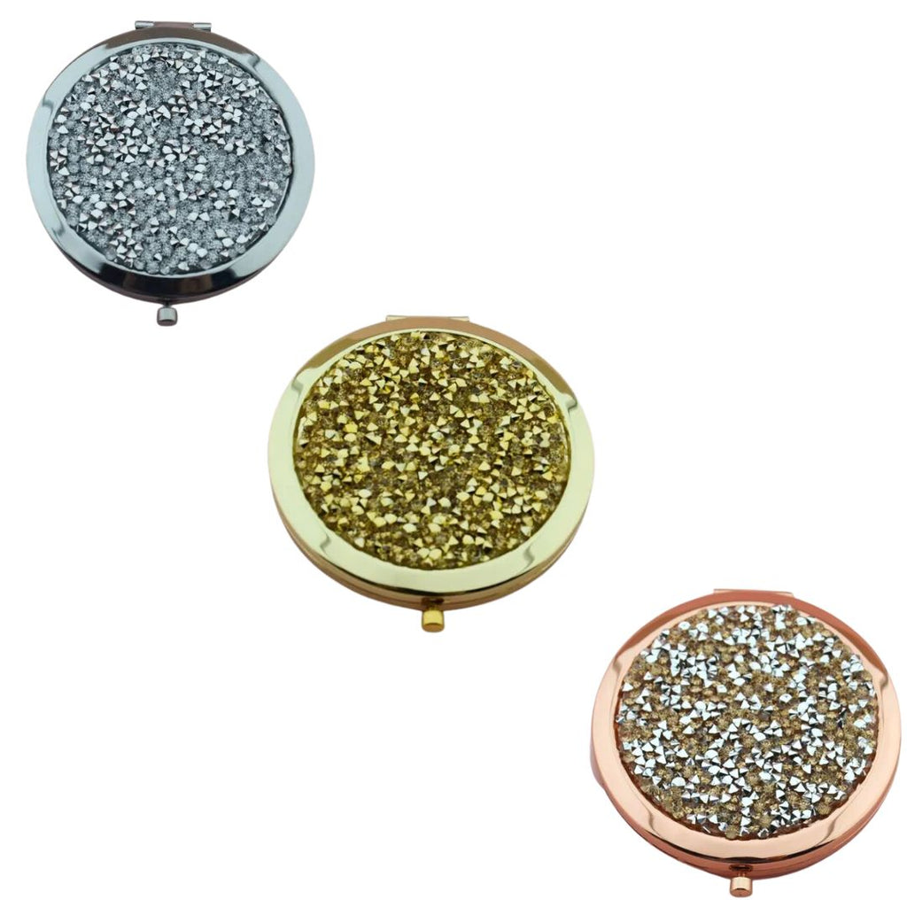 Crystal Double-Sided Portable Mini Mirror