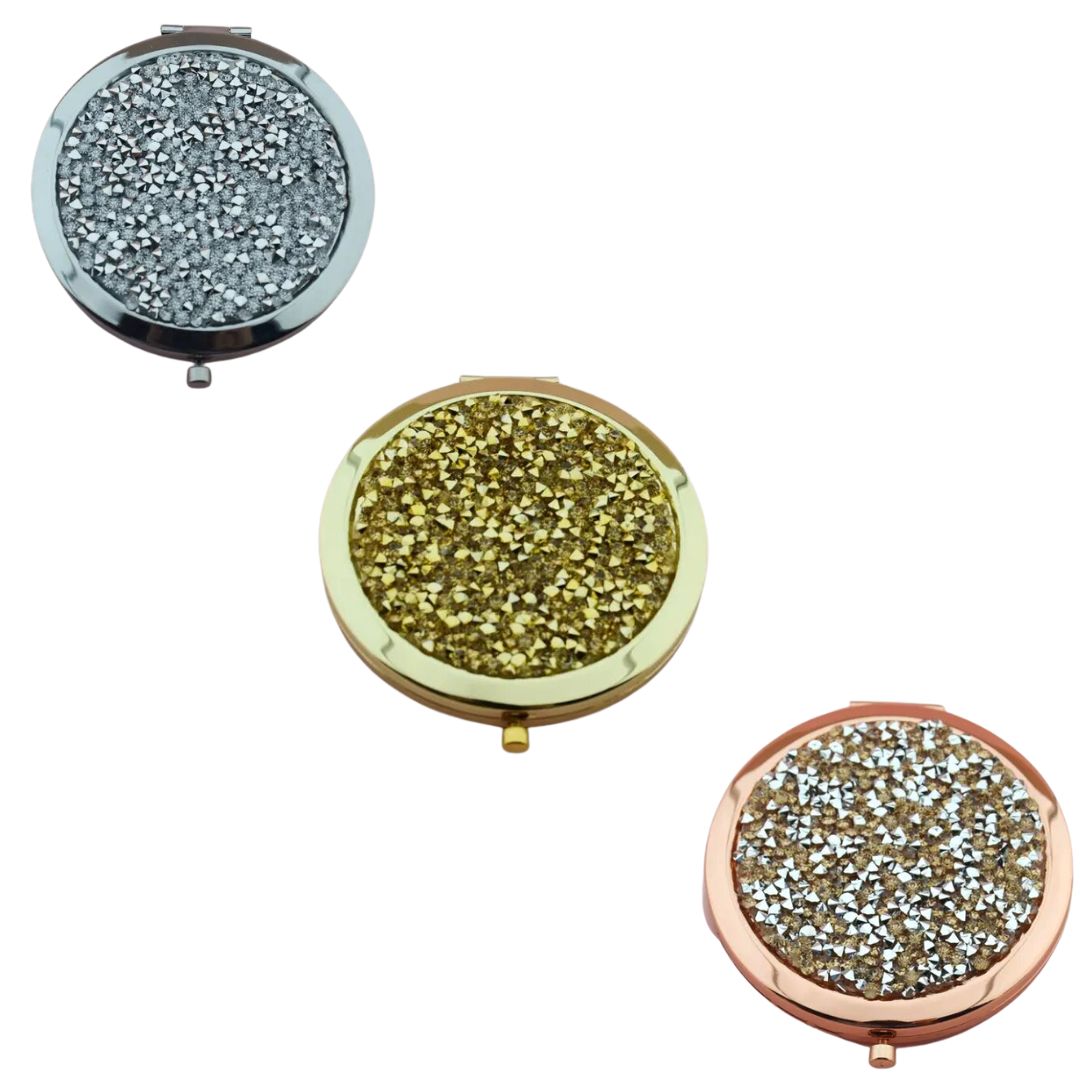 Crystal Double-Sided Portable Mini Mirror