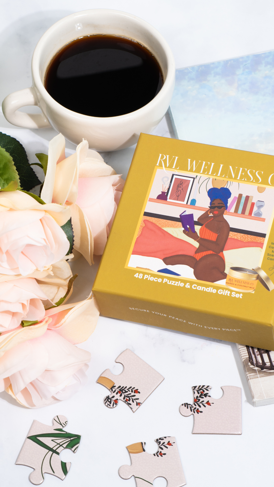 Reading & Relaxing | 48 Piece Puzzle & Candle Gift Set