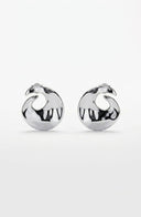 Vortex Statement Earrings Silver