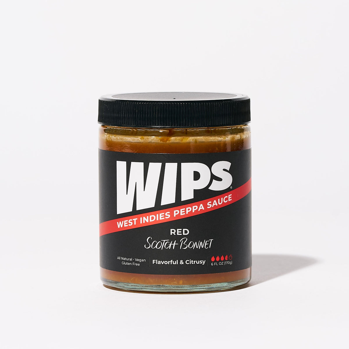 WIPS Red Scotch Bonnet, Citrusy Pepper Sauce (6 fl oz)